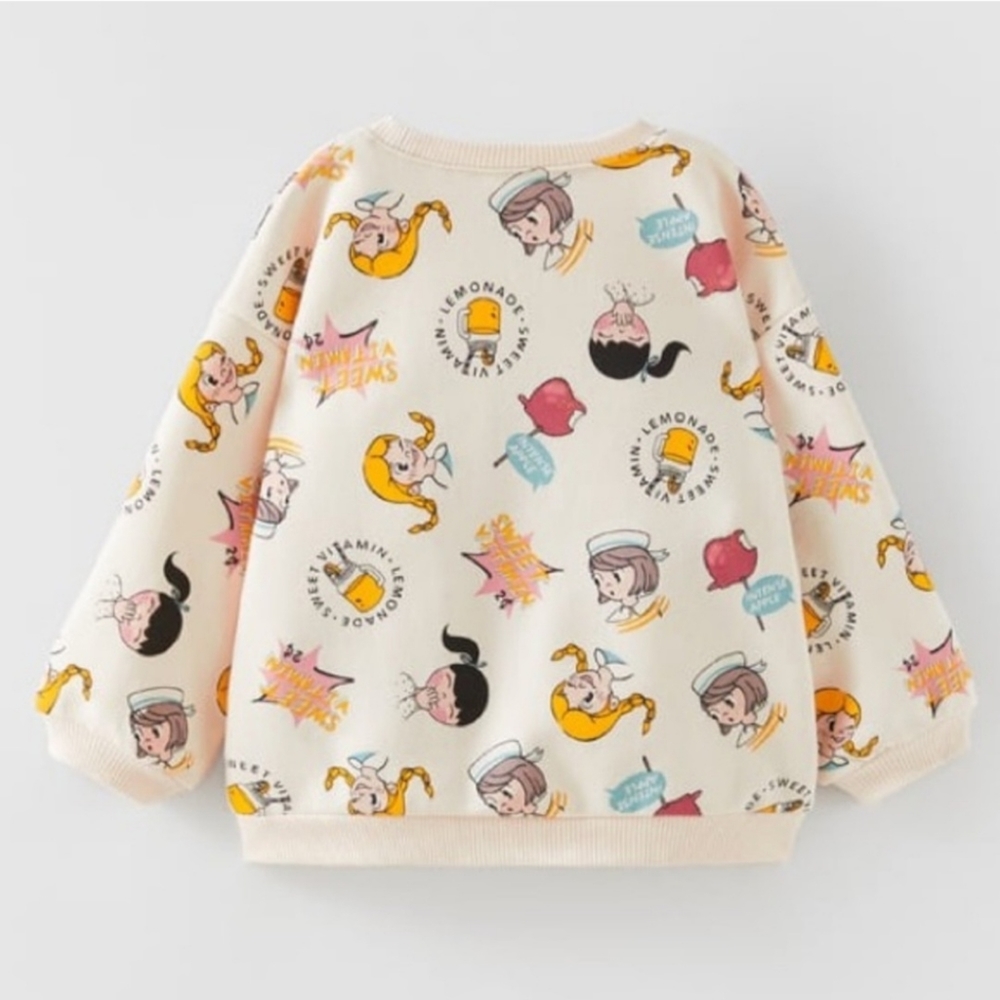 Zara Toddler Faces Print Sweatshirt. - Picture 2 of 10